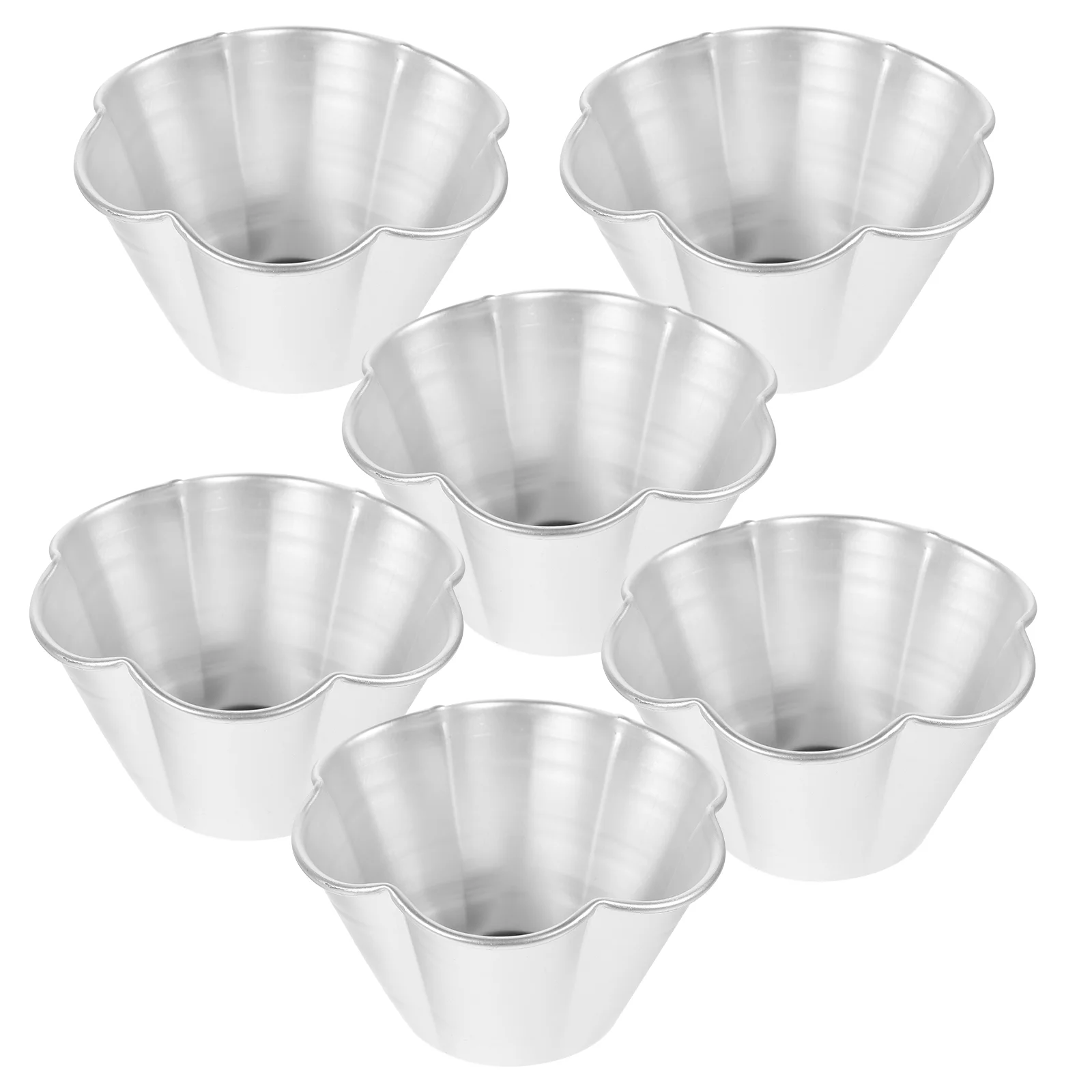6pcs Cake Mold Aluminum Alloy Jelly Cup Baking Tin Pudding Molds Reusable Wear Resistant Distribution
6pcs Cake Mold Aluminum Alloy Jelly Cup Baking Tin Pudding Molds Reusable Wear Resistant Distribution