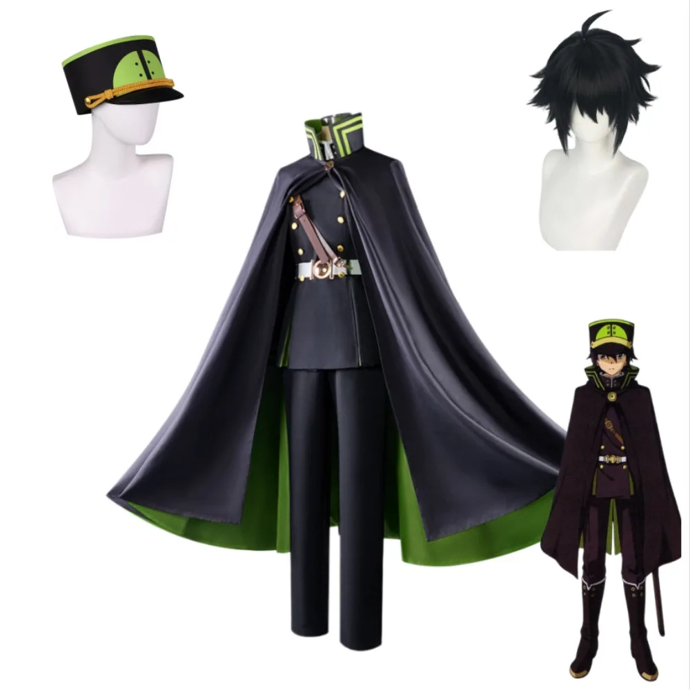 Seraph of The End Yuichiro Mikaela Hyakuya Cosplay Costume Full Set Cloak Cape Hat Accessories Wig Anime Stage Halloween Outfit
Seraph of The End Yuichiro Mikaela Hyakuya Cosplay Costume Full Set Cloak Cape Hat Accessories Wig Anime Stage Halloween Outfit