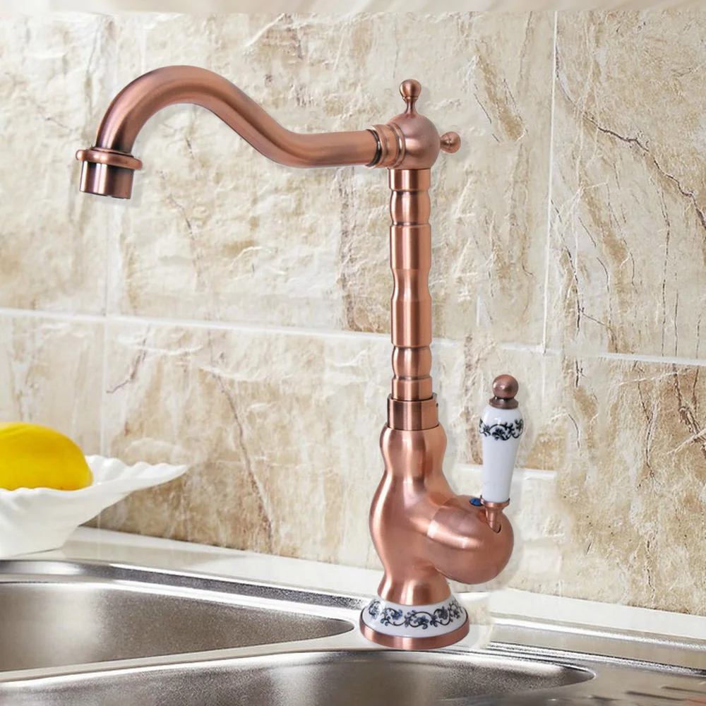 Antique Copper Brass Kitchen Faucet Deck Mounted Bathroom Basin Sink Hot and Cold Water Mixer Taps
Antique Copper Brass Kitchen Faucet Deck Mounted Bathroom Basin Sink Hot and Cold Water Mixer Taps