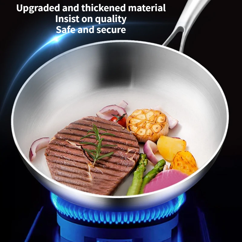 KORDISEN 316 Stainless Steel Frying Pan Upgrade NonStick Pan Uncoated Fried Pot Kitchen Cookware For Gas Stove Induction Cooker
KORDISEN 316 Stainless Steel Frying Pan Upgrade NonStick Pan Uncoated Fried Pot Kitchen Cookware For Gas Stove Induction Cooker