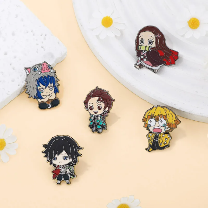 Kawaii Demon Slayer Chibi Lapel Pins, Alloy Brooches for Backpack Decoration, Perfect Holiday Gifts for Anime Lovers
Kawaii Demon Slayer Chibi Lapel Pins, Alloy Brooches for Backpack Decoration, Perfect Holiday Gifts for Anime Lovers