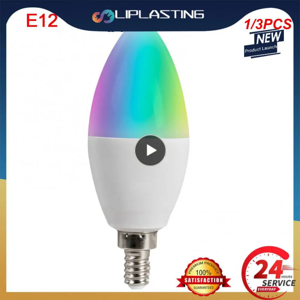 1/3PCS Works With Alexa Home Tuya E12 E14 3.0 5w Led Bulb Voice Control Smart Home Rgbcw Smart Candle Bulb
1/3PCS Works With Alexa Home Tuya E12 E14 3.0 5w Led Bulb Voice Control Smart Home Rgbcw Smart Candle Bulb