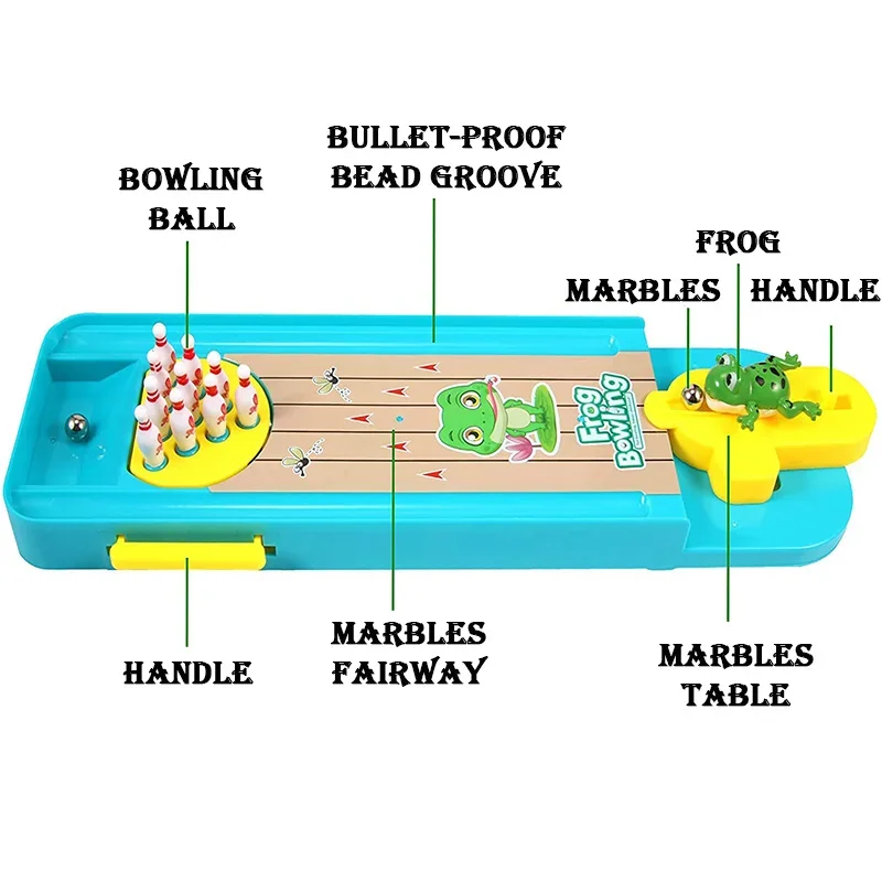 Frog Bowling Children's Toy Party Table Interactive Sport Games Educational Kids Gifts Cartoon Mini Bowling Set Toys Table Game
Frog Bowling Children's Toy Party Table Interactive Sport Games Educational Kids Gifts Cartoon Mini Bowling Set Toys Table Game