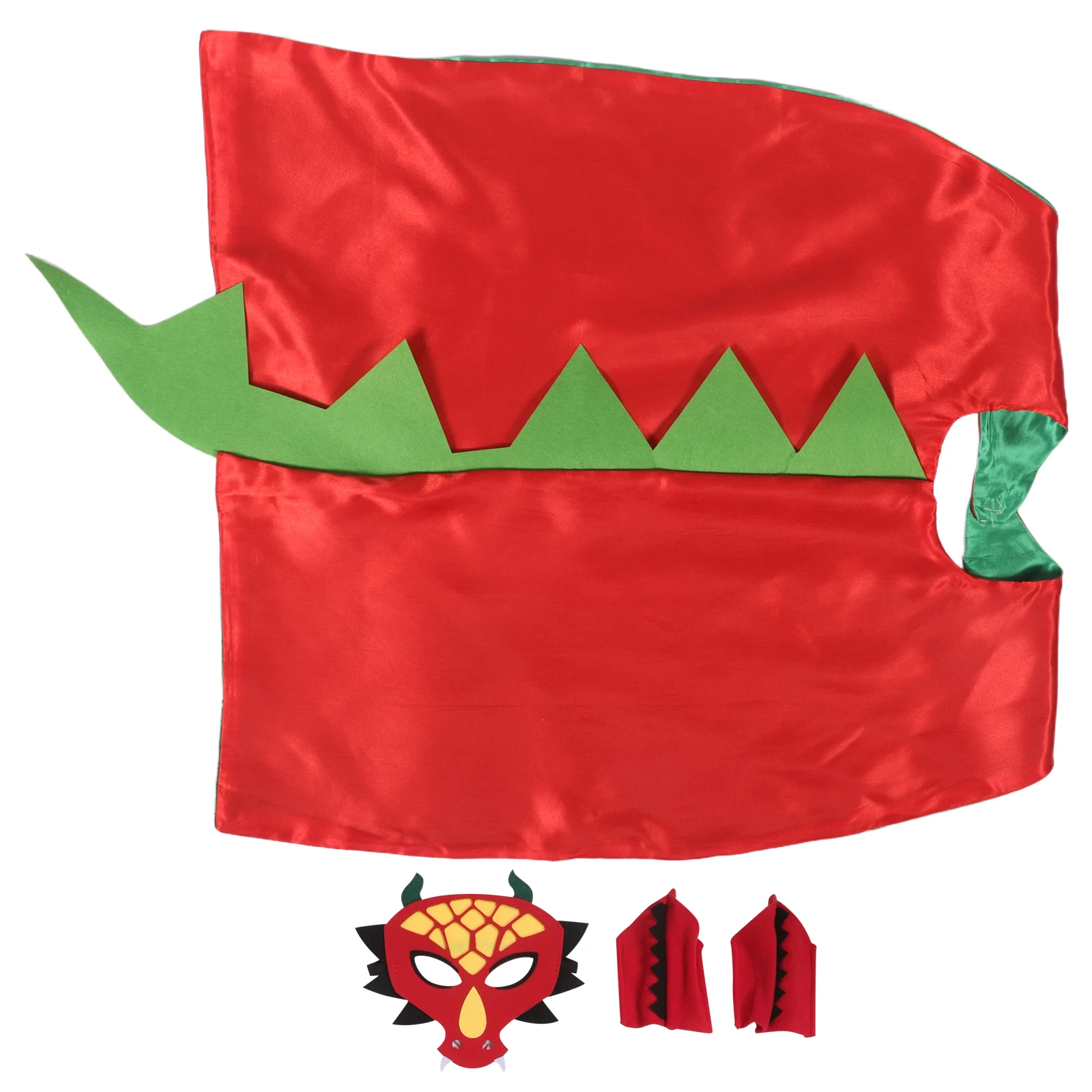 Dinosaur Cape Set Halloween Cosplay Party Costume Hooded Cloak Wearable Dress-up for Girls Red Child
Dinosaur Cape Set Halloween Cosplay Party Costume Hooded Cloak Wearable Dress-up for Girls Red Child