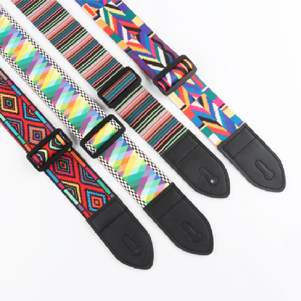 Guitar Strap Adjustable Polyester High-Grade Printing Ethnic Style Pure Cotton Embroidery Electric Acoustic Guitar Accessories
Guitar Strap Adjustable Polyester High-Grade Printing Ethnic Style Pure Cotton Embroidery Electric Acoustic Guitar Accessories