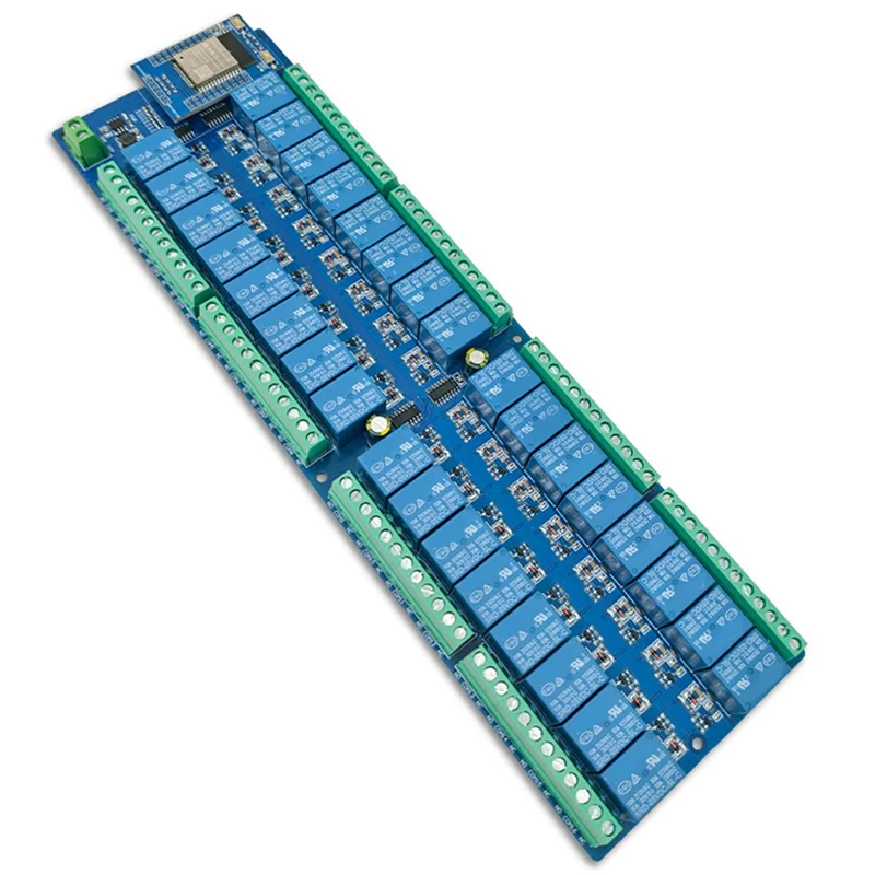 Беспроводная ESP32-WROOM 32-канальная макетная плата релейного модуля с источником питания постоянного тока, с WIFI и Bluetooth 
Беспроводная ESP32-WROOM 32-канальная макетная плата релейного модуля с источником питания постоянного тока, с WIFI и Bluetooth