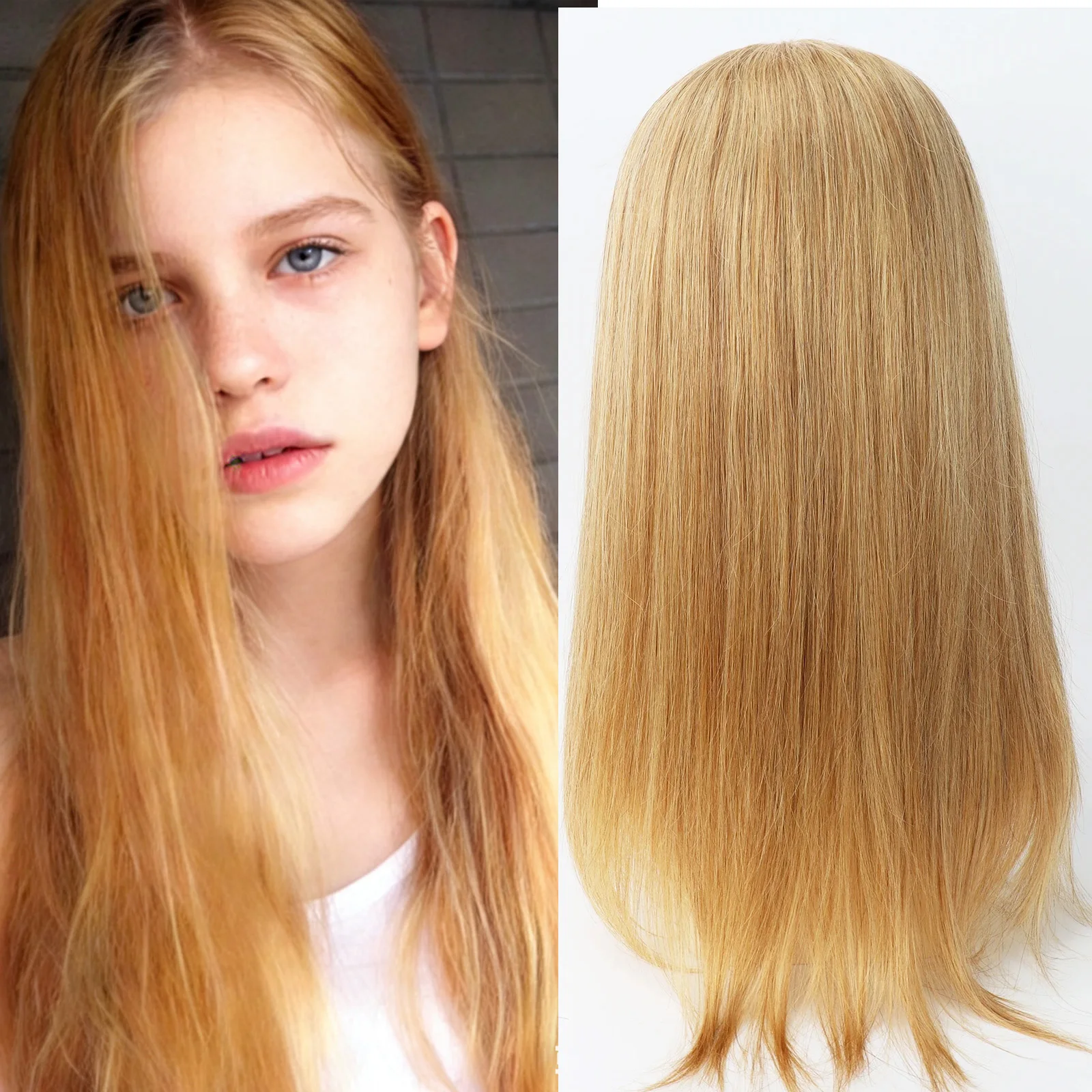 #27 Honey Blonde Human Hair Wig for Women 6x6inch Silk Top Wig with PU Around Real Virgin Hair Elastic Net Soft Medical Wig
#27 Honey Blonde Human Hair Wig for Women 6x6inch Silk Top Wig with PU Around Real Virgin Hair Elastic Net Soft Medical Wig