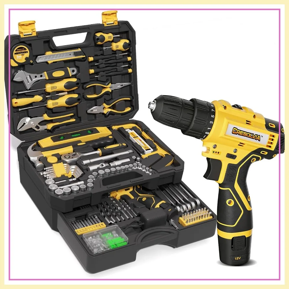 299-Piece Cordless Drill Tool Kit Set with 12V Power Drill, Storage Case, Home Repair & DIY
299-Piece Cordless Drill Tool Kit Set with 12V Power Drill, Storage Case, Home Repair & DIY