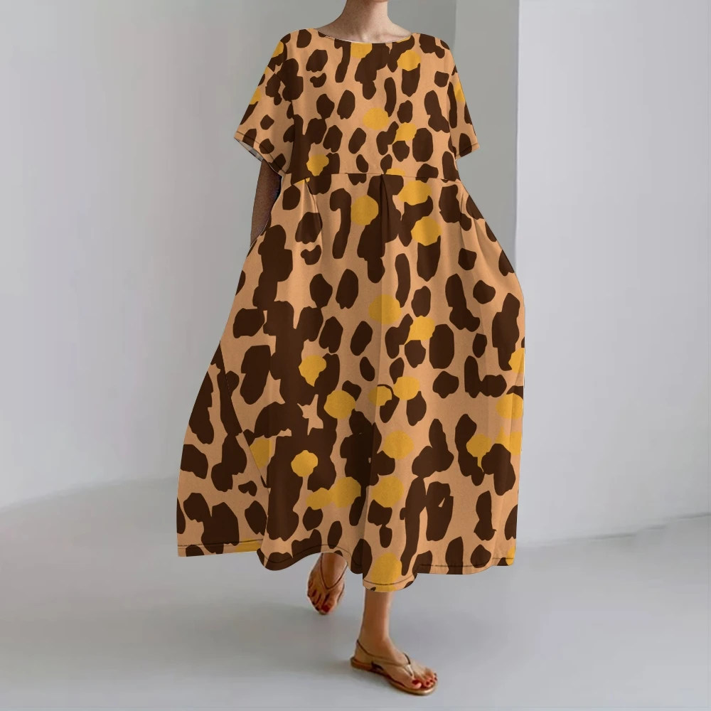 Women Spot Pattern Casual Dresses A-Shaped Version Color Blocking Round Neck Oversized Wide Skirt Sleeve Beach Wear Vacation
Women Spot Pattern Casual Dresses A-Shaped Version Color Blocking Round Neck Oversized Wide Skirt Sleeve Beach Wear Vacation