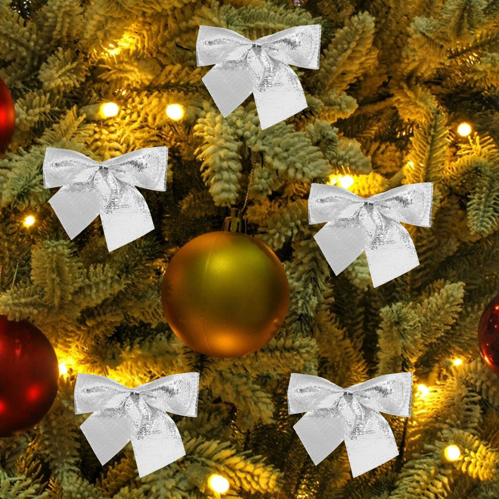 12pcs Christmas Tree naments Mini Glitter Bowknot Decorations Eco Friendly Non Fading Xmas Hanging Pendant Home Office
12pcs Christmas Tree naments Mini Glitter Bowknot Decorations Eco Friendly Non Fading Xmas Hanging Pendant Home Office