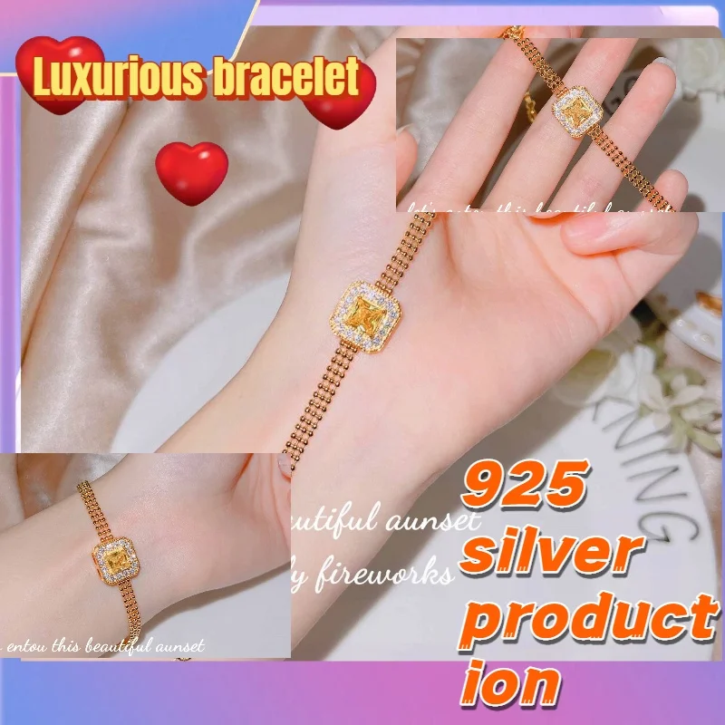 Luxurious French vintage-style gold zircon bracelet - the ideal gift choice for girls at parties
Luxurious French vintage-style gold zircon bracelet - the ideal gift choice for girls at parties