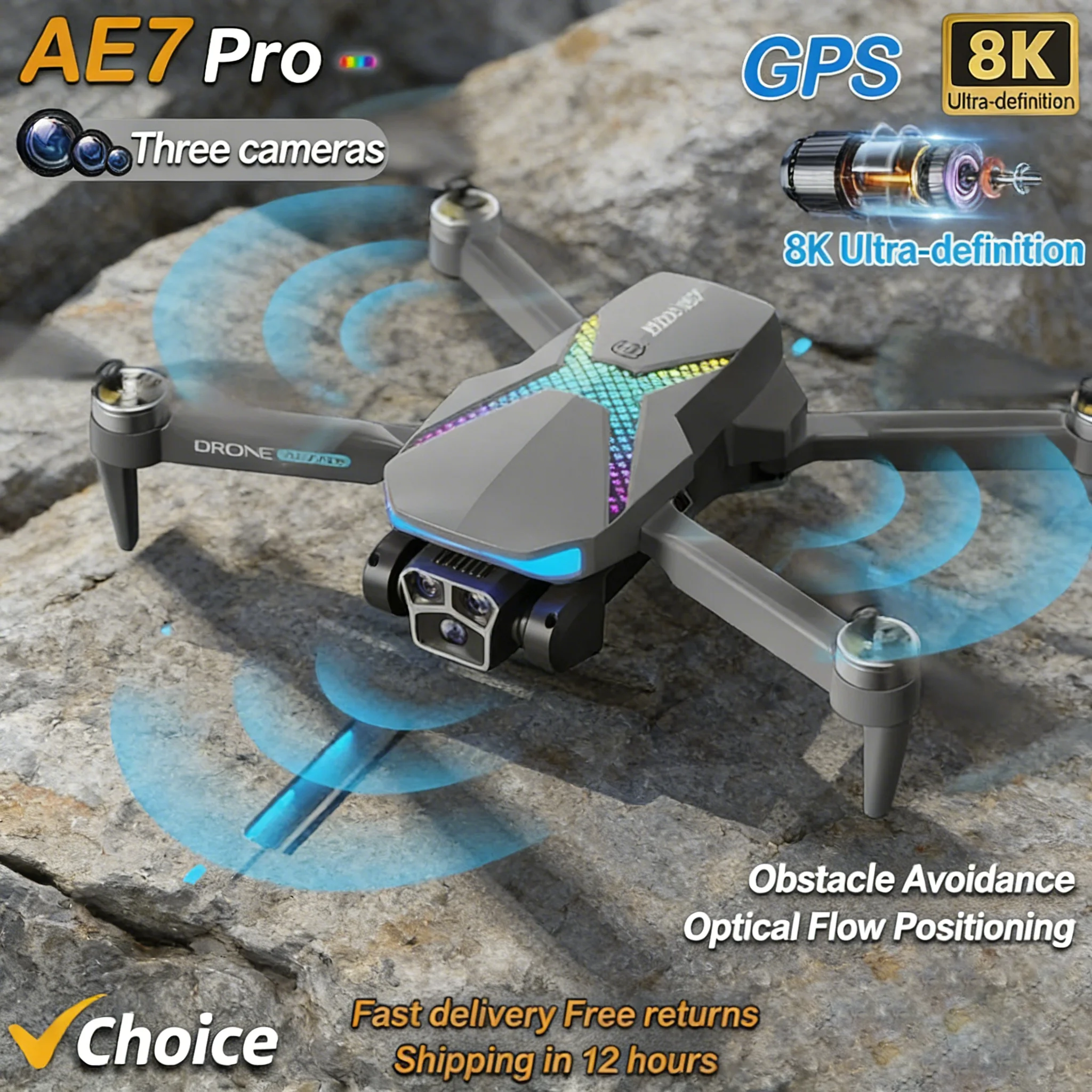 New Hot Drone AE7 Pro Brushless Professional HD Camera WIFI Flow RC Foldable Quadcopter Toys FPV Obstacle Avoidance Optical
New Hot Drone AE7 Pro Brushless Professional HD Camera WIFI Flow RC Foldable Quadcopter Toys FPV Obstacle Avoidance Optical