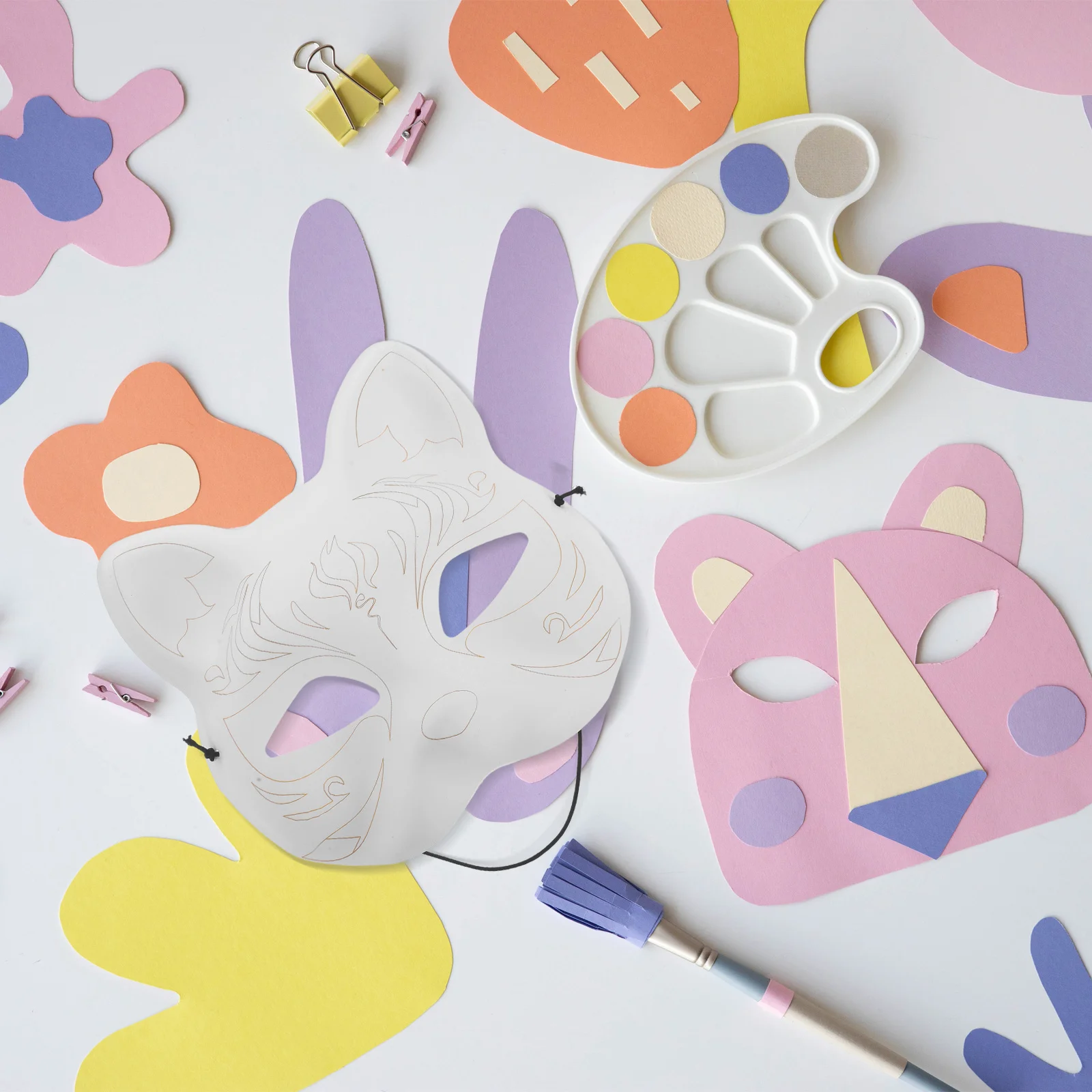 DIY Blank Cat Mask Set Unpainted White Masks for Hand Painting Halloween Cosplay Animal Mask DIY Crafts Cat Masks to Paint
DIY Blank Cat Mask Set Unpainted White Masks for Hand Painting Halloween Cosplay Animal Mask DIY Crafts Cat Masks to Paint