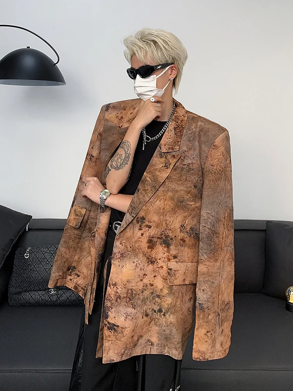 Новый китайский костюм с принтом тай-дай, мужской костюм Haome, повседневная свободная верхняя одежда, модное длинное пальто из полиэфирного волокна
Новый китайский костюм с принтом тай-дай, мужской костюм Haome, повседневная свободная верхняя одежда, модное длинное пальто из полиэфирного волокна