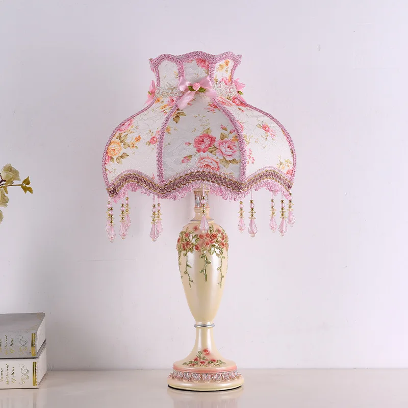 European style desk lamp bedroom bedside lamp creative and warm princess countryside fabric wedding decoration dimming desk lamp
European style desk lamp bedroom bedside lamp creative and warm princess countryside fabric wedding decoration dimming desk lamp