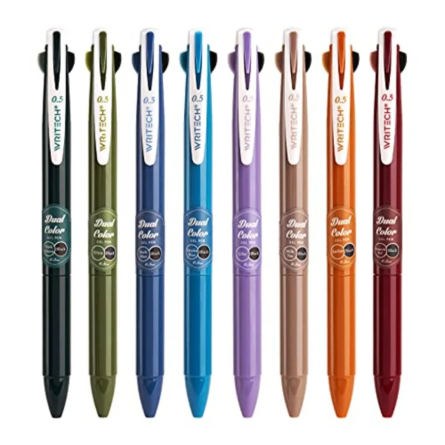 Retractable Gel Ink Pens: Multi Colored 2 in 1 Colorful Click Pens Assorted Color 8ct Extra Fine Point Tip 0.5mm Journaling Smo
Retractable Gel Ink Pens: Multi Colored 2 in 1 Colorful Click Pens Assorted Color 8ct Extra Fine Point Tip 0.5mm Journaling Smo