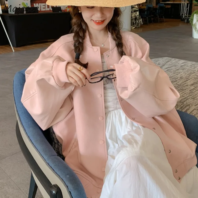 Solid Baseball Jackets for Women Casual All-match Streetwear American Style Daily Preppy Stylish Hip-hop Harajuku Coats Autumn
Solid Baseball Jackets for Women Casual All-match Streetwear American Style Daily Preppy Stylish Hip-hop Harajuku Coats Autumn