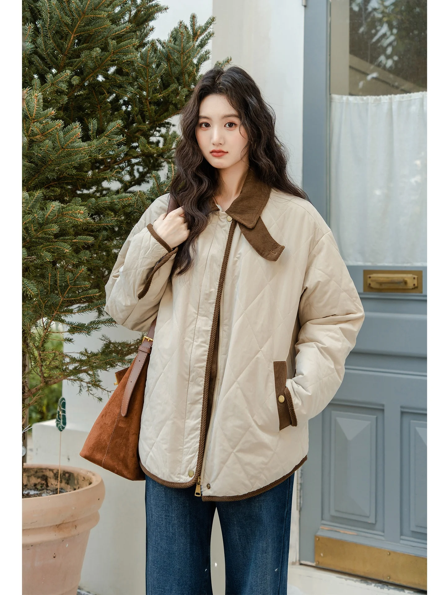 Thiened Fce Lined Cotton Jaet Women's Winter New Sle Warm ort Coat Outerwear Branch Rollover Unique Beautiful
Thiened Fce Lined Cotton Jaet Women's Winter New Sle Warm ort Coat Outerwear Branch Rollover Unique Beautiful