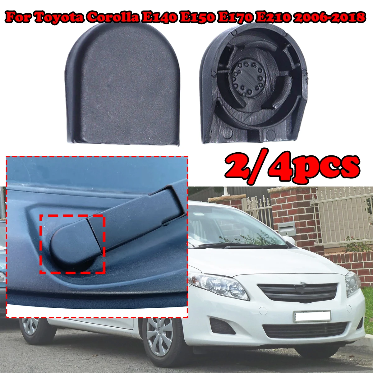 2/4pc For Toyota Corolla E140 E150 E170 E210 2006-2018 Front Windshield Washer Wiper Arm Nut Cover Head Cap Bolt Lids Windscreen
2/4pc For Toyota Corolla E140 E150 E170 E210 2006-2018 Front Windshield Washer Wiper Arm Nut Cover Head Cap Bolt Lids Windscreen