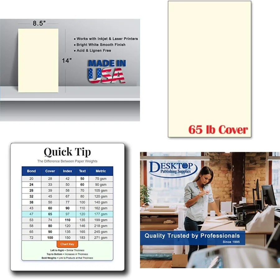 250 Sheets Cream Colored Legal Size Cardstock 8.5 X 14 Inches - 65lb Cover
250 Sheets Cream Colored Legal Size Cardstock 8.5 X 14 Inches - 65lb Cover