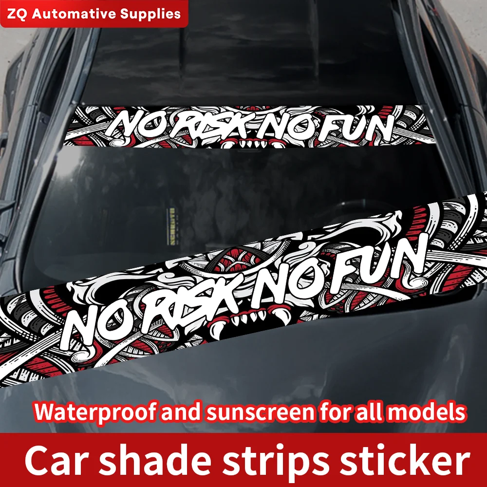 NO RISK NO FUN Car Front and Rear Windshield Stickers Personalized Interesting Stickers Windscreen Banner Decal Window Sticker
NO RISK NO FUN Car Front and Rear Windshield Stickers Personalized Interesting Stickers Windscreen Banner Decal Window Sticker
