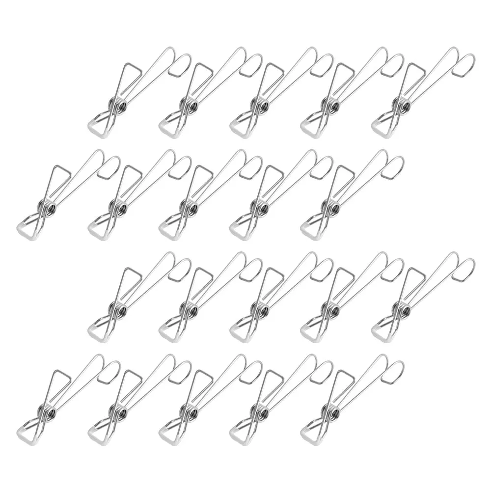 25pcs Anti-slip Hanger Clips Stainless Steel Long-lasting Beautiful Design Waterproof Reusable Balcony
25pcs Anti-slip Hanger Clips Stainless Steel Long-lasting Beautiful Design Waterproof Reusable Balcony