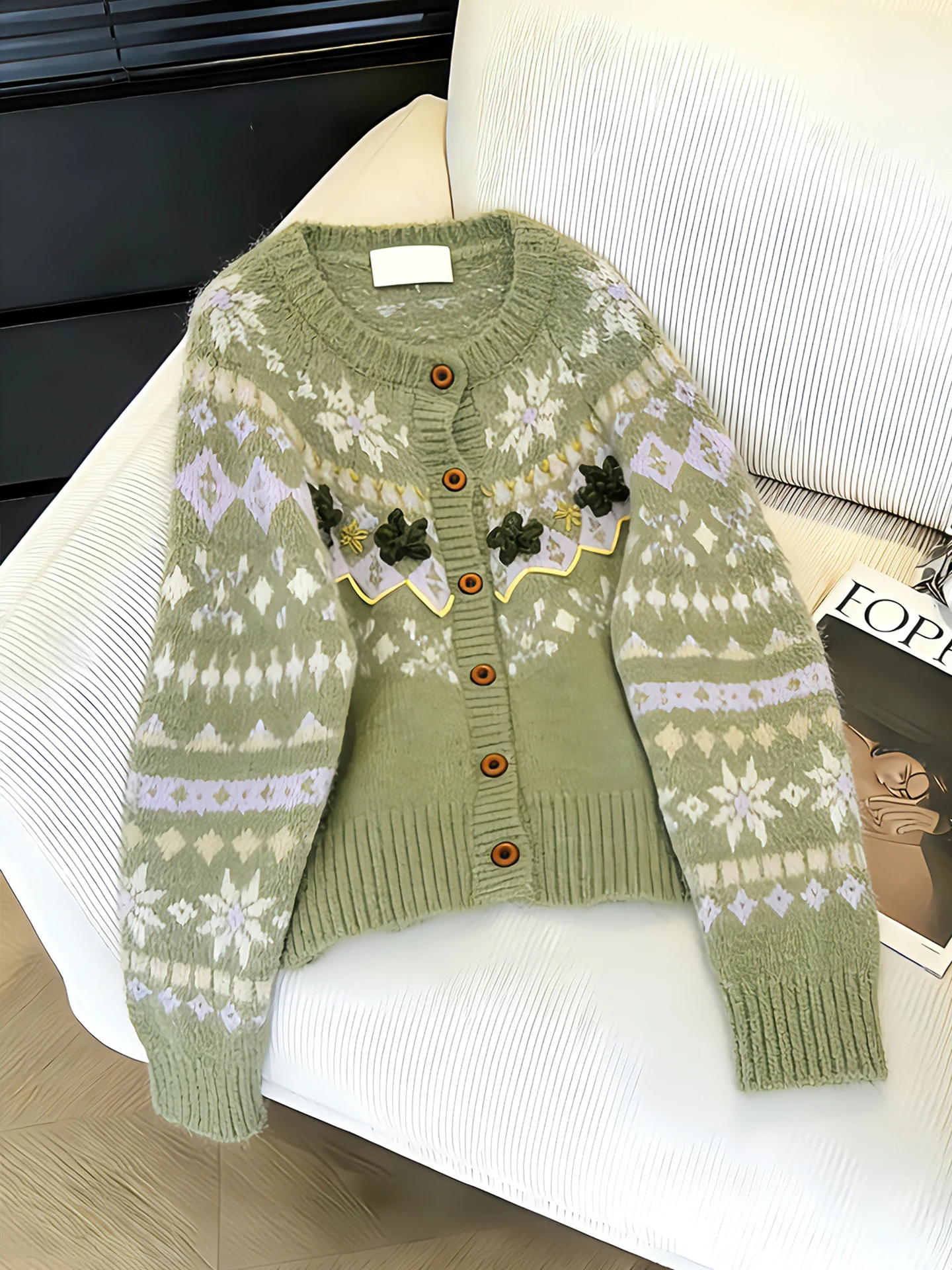 Американский ретро-кардиган в стиле Fair Isle с длинными рукавами и круглым вырезом, женский, весенне-осенний, свободный, мягкий, уютный свитер-пальто
Американский ретро-кардиган в стиле Fair Isle с длинными рукавами и круглым вырезом, женский, весенне-осенний, свободный, мягкий, уютный свитер-пальто