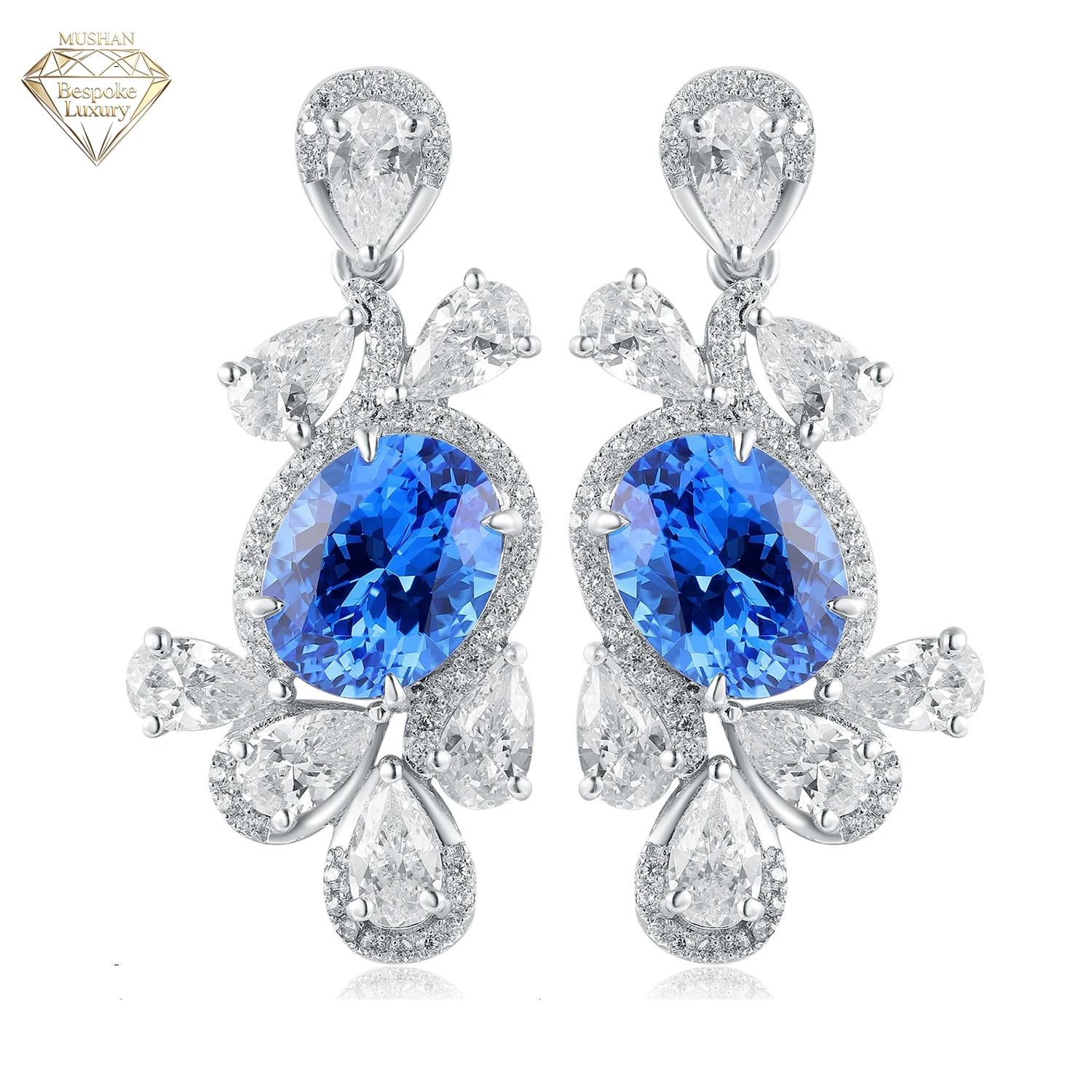 MuShan Brand Jewelry 925 Sterling Silver Earrings Lab Grown Sapphire Oval Party Wear for Women 18K Gold Plated Anniversary Earri
MuShan Brand Jewelry 925 Sterling Silver Earrings Lab Grown Sapphire Oval Party Wear for Women 18K Gold Plated Anniversary Earri