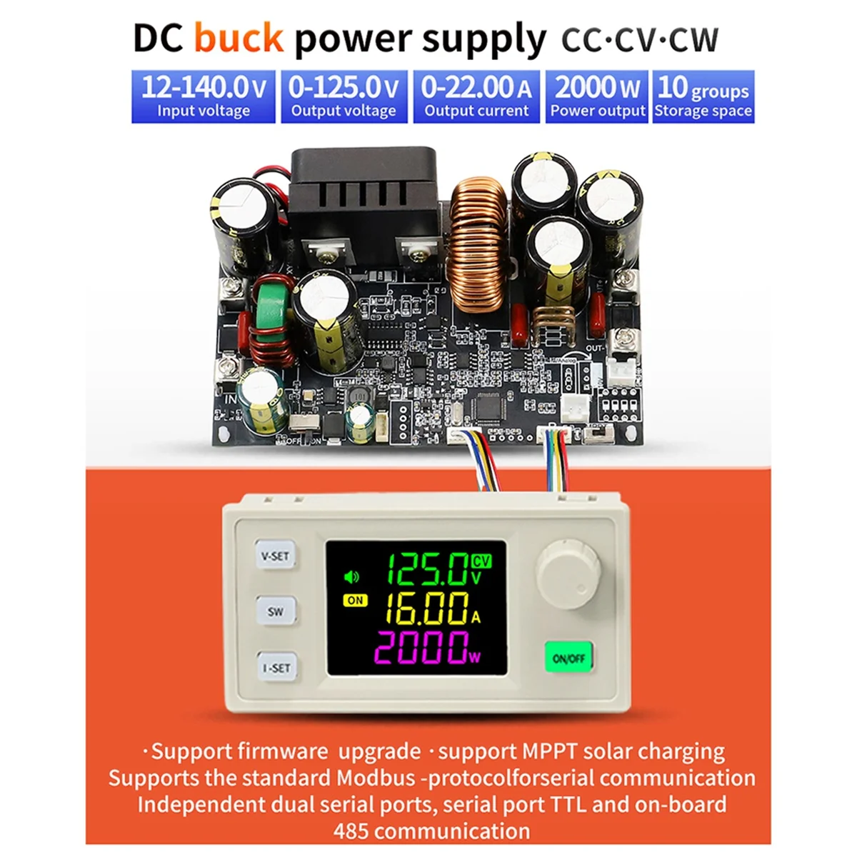 BABP Upgrade XY12522 CNC DC Adjustable Voltage-Stabilized Power Supply Constant Voltage and Current Module 125V/2000W
BABP Upgrade XY12522 CNC DC Adjustable Voltage-Stabilized Power Supply Constant Voltage and Current Module 125V/2000W