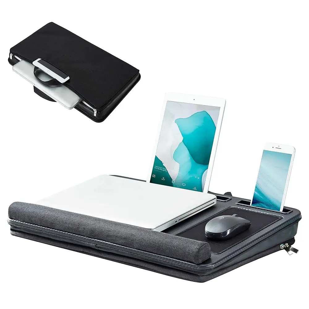 Laptop Lap Desk With All In One Bag To Hold Laptop Computer Up To 17.3 H, Home Office Bed Desk With Cushion Sofa Desk, Laptop
Laptop Lap Desk With All In One Bag To Hold Laptop Computer Up To 17.3 H, Home Office Bed Desk With Cushion Sofa Desk, Laptop