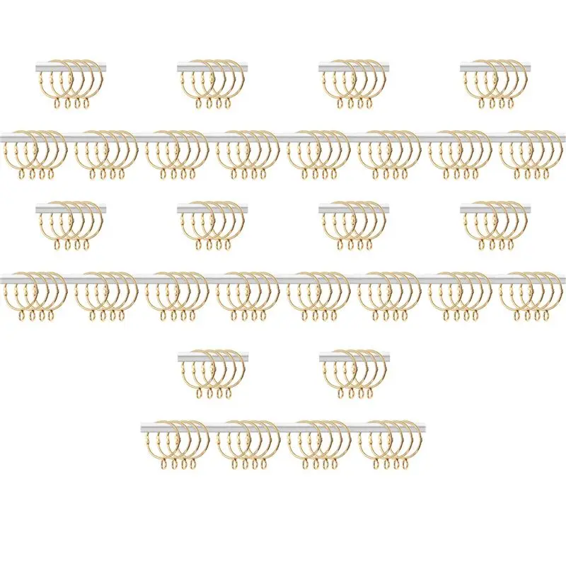 ABFA 120 Pcs Openable Gold Curtain Rings Open And Close Metal Rustproof Drapery Loops With Eyelet For Hook Pins (1.5 Inch)
ABFA 120 Pcs Openable Gold Curtain Rings Open And Close Metal Rustproof Drapery Loops With Eyelet For Hook Pins (1.5 Inch)