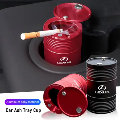 Car Ash Tray Cup Aluminum Alloy Cigarette Ashtray For Lexus F-SPORT ES RX NX LS UX LM LX GX LC RZ IS CT GS RC HS SC TX LBX IS300