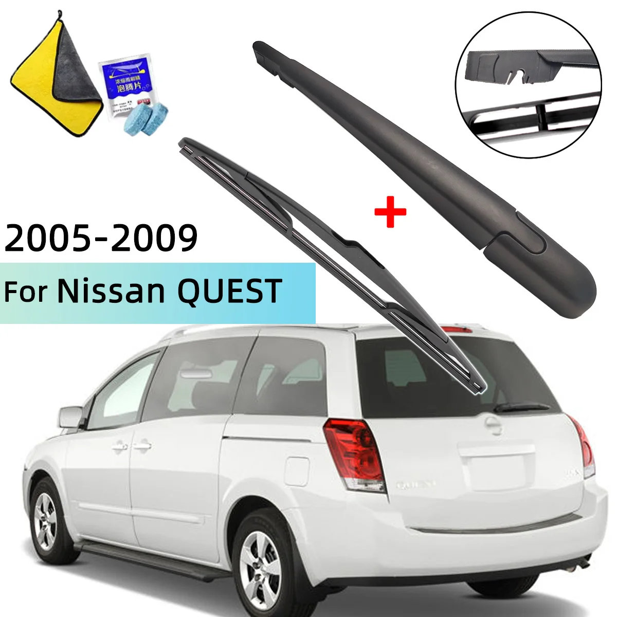 Windscreen Wiper Blade & Rear Wiper Arm Kit For Nissan QUEST 2005-2009 Rear Wiper Arm Blade Car Accessories
Windscreen Wiper Blade & Rear Wiper Arm Kit For Nissan QUEST 2005-2009 Rear Wiper Arm Blade Car Accessories
