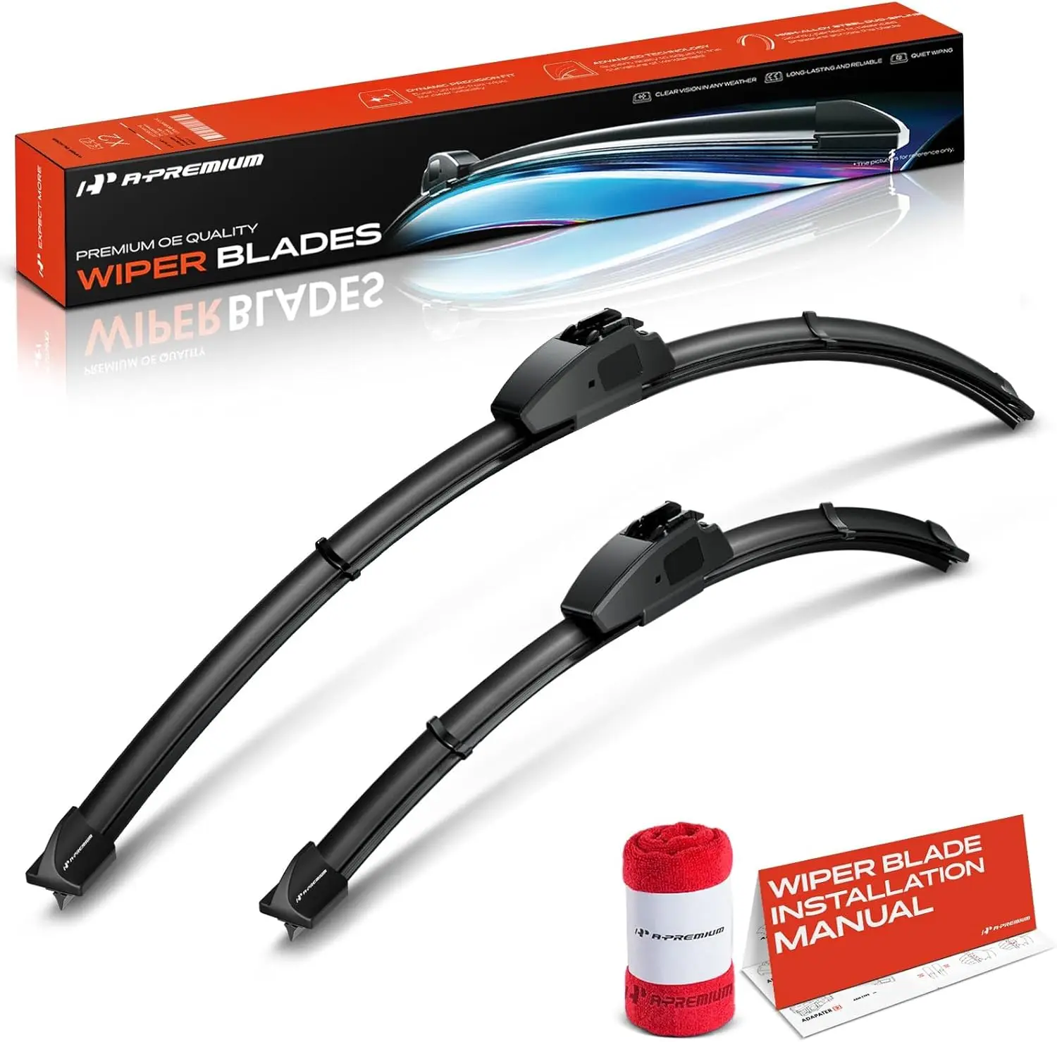 Pack of 2 Windshield with Wear Indicator & Towel - Compatible with Nissan Rogue Sport 2017-2022, Quest 2004-2009 & Toyota Prius
Pack of 2 Windshield with Wear Indicator & Towel - Compatible with Nissan Rogue Sport 2017-2022, Quest 2004-2009 & Toyota Prius