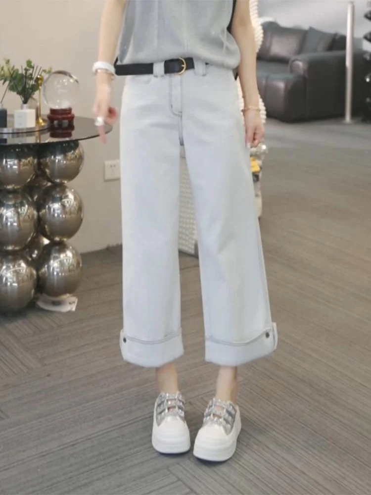 High Waist Slimming Straight Leg Jeans Women's Spring Fashion New Style Casual Lightweight Comfortable Washed Light Color
High Waist Slimming Straight Leg Jeans Women's Spring Fashion New Style Casual Lightweight Comfortable Washed Light Color