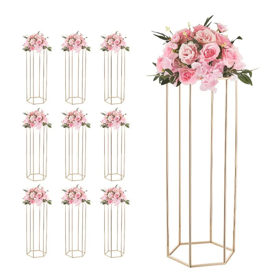 Wedding Flower Stand, 10PCS 31.5-inch Hexagonal Acrylic Laminate Floral Stand, Gold Color, Lightweight Sturdy Display Rack for
Wedding Flower Stand, 10PCS 31.5-inch Hexagonal Acrylic Laminate Floral Stand, Gold Color, Lightweight Sturdy Display Rack for