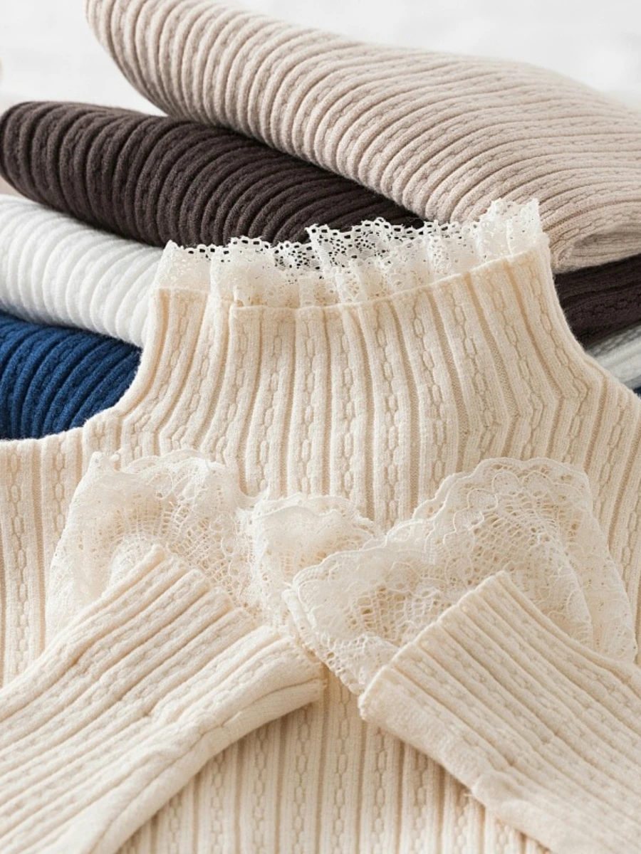Blubelle кружевная водолазка вязаный свитер Slim Fit Base с длинными рукавами женский осень-зима 2025 новый пуловер свитер
Blubelle кружевная водолазка вязаный свитер Slim Fit Base с длинными рукавами женский осень-зима 2025 новый пуловер свитер