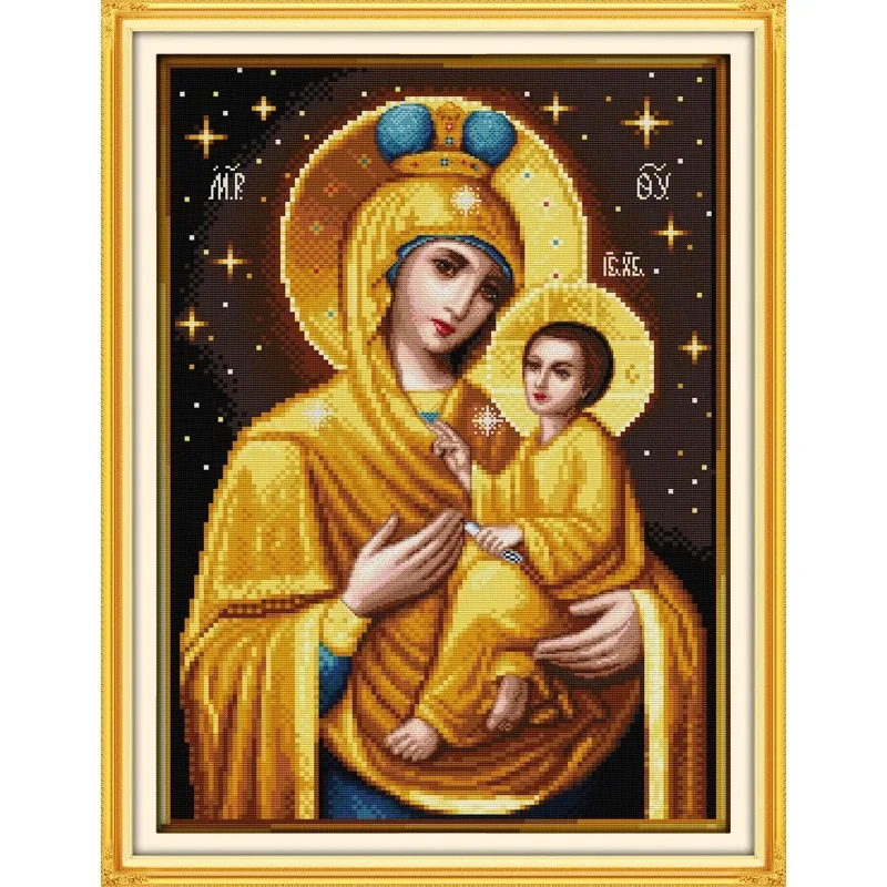 Joy Sunday Pre-printed Cross Stitch Kit Easy Pattern Aida Stamped Fabric Embroidery Set-Madonna-and-child(7)
Joy Sunday Pre-printed Cross Stitch Kit Easy Pattern Aida Stamped Fabric Embroidery Set-Madonna-and-child(7)