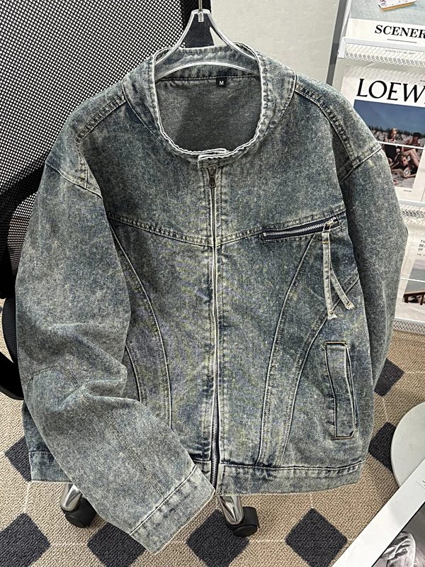 Мужская джинсовая куртка-бомбер с воротником-стойкой в американском стиле, весна-осень, ретро, выцветшая, на молнии, плотная, крутая, трендовая верхняя одежда
Мужская джинсовая куртка-бомбер с воротником-стойкой в американском стиле, весна-осень, ретро, выцветшая, на молнии, плотная, крутая, трендовая верхняя одежда