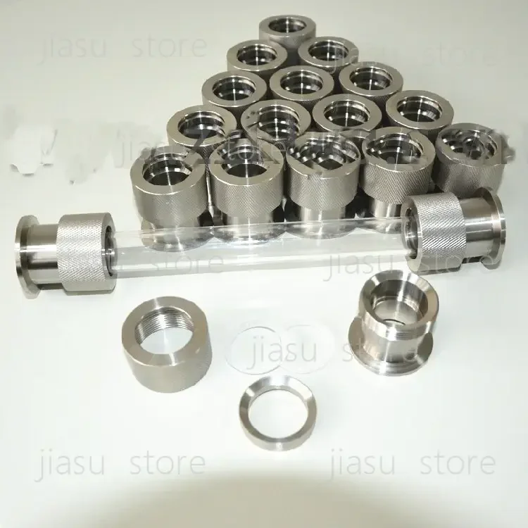 Stainless Steel Quartz Pipe Fitting, KF16 KF25 Flange Connection Quartz Tube Joint
Stainless Steel Quartz Pipe Fitting, KF16 KF25 Flange Connection Quartz Tube Joint