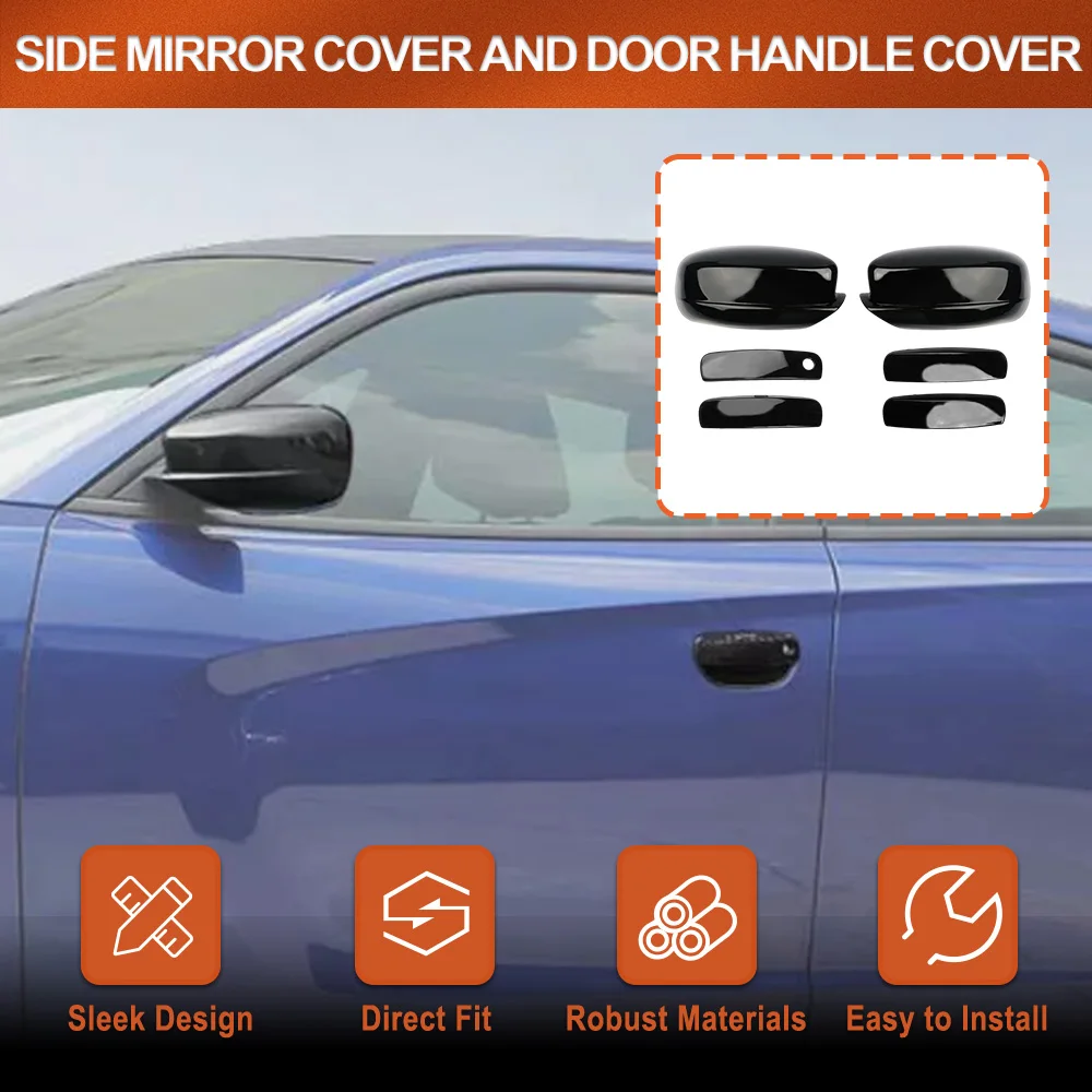 Door Handle Rearview Mirror Cover Trims Glossy Black/Carbon Fiber Look Finish for Dodge Charger 2011-2024
Door Handle Rearview Mirror Cover Trims Glossy Black/Carbon Fiber Look Finish for Dodge Charger 2011-2024