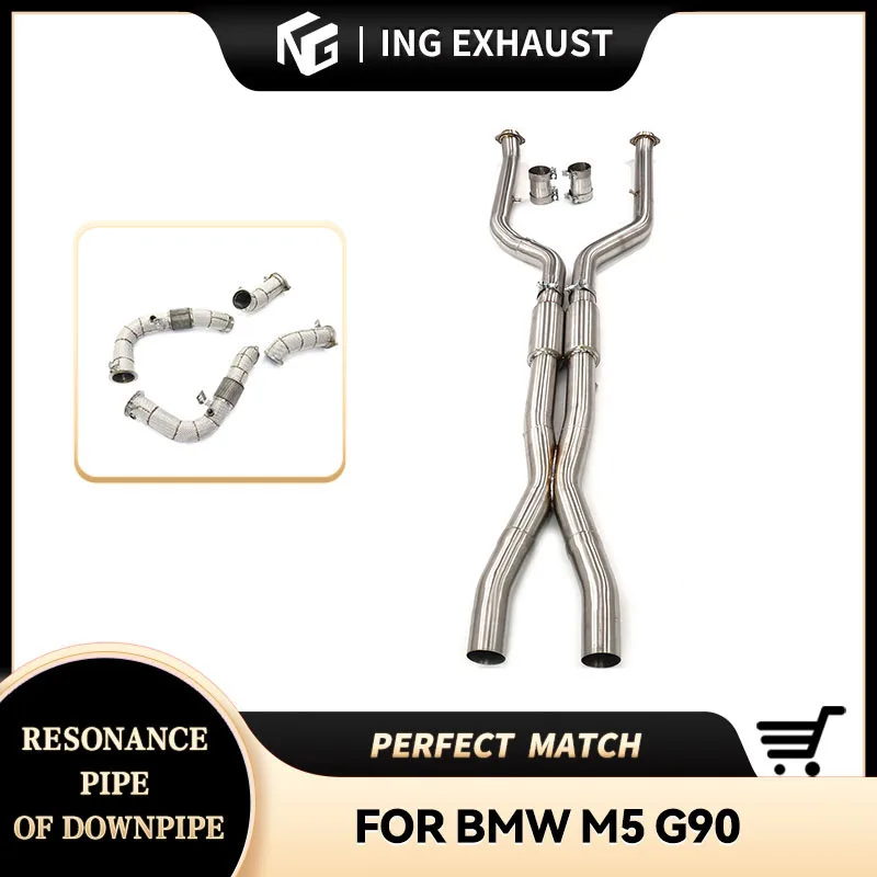ING Performance SS304 downpipe +middle pipe for BMW M5 G90 4.4T 2024+ Accessories with heat shield 
ING Performance SS304 downpipe +middle pipe for BMW M5 G90 4.4T 2024+ Accessories with heat shield