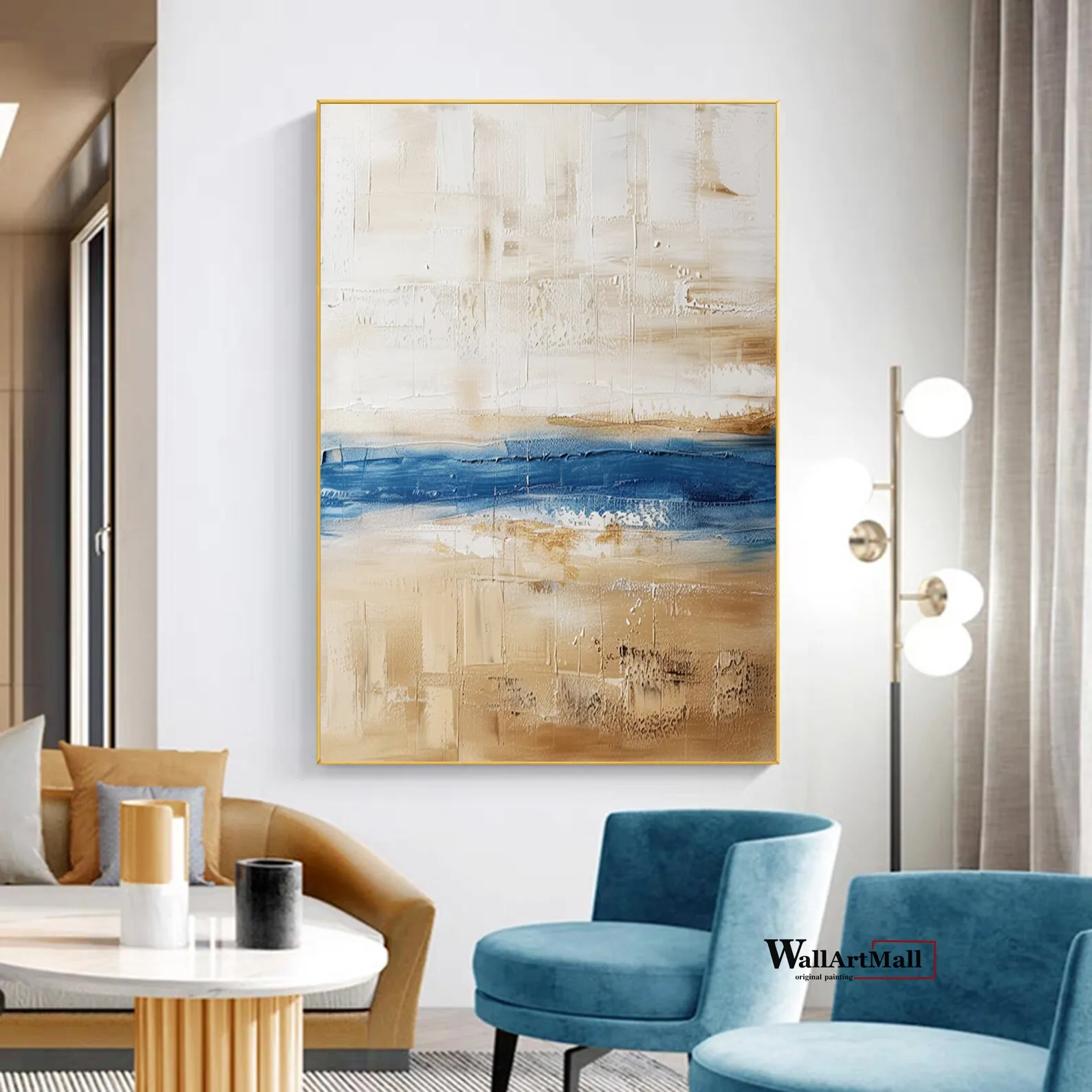 Mhemyo Large Beige and Blue Abstract Hand Painted Ocean Landscape Oil Painting on Canvas Modern Wall Art For Living Home Decor
Mhemyo Large Beige and Blue Abstract Hand Painted Ocean Landscape Oil Painting on Canvas Modern Wall Art For Living Home Decor