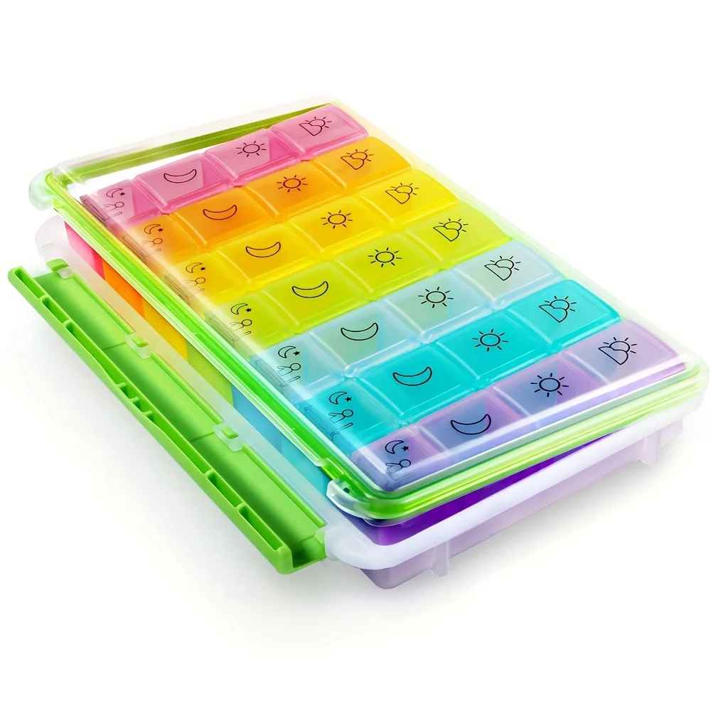 Weekly Pill Organizer 4 Times a Day, Large 7 Day Pill Box Portable for Travel with Removable Individual Containers
Weekly Pill Organizer 4 Times a Day, Large 7 Day Pill Box Portable for Travel with Removable Individual Containers