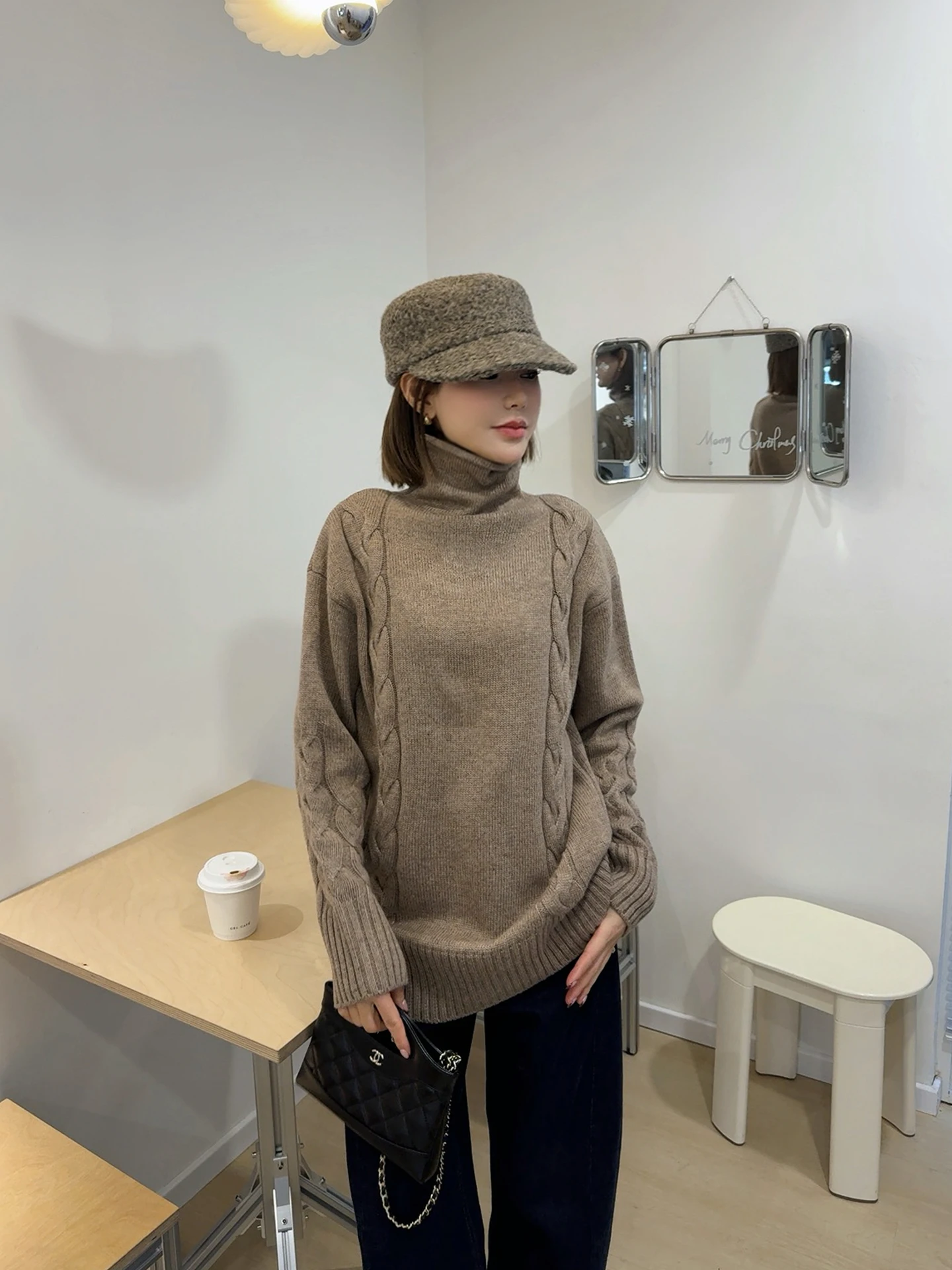 ASBR Original 00 Wool Emed Twist Pile Ne Knitwear Winter New Sle Women's Casual Loose Fit Long Sve Sweater
ASBR Original 00 Wool Emed Twist Pile Ne Knitwear Winter New Sle Women's Casual Loose Fit Long Sve Sweater