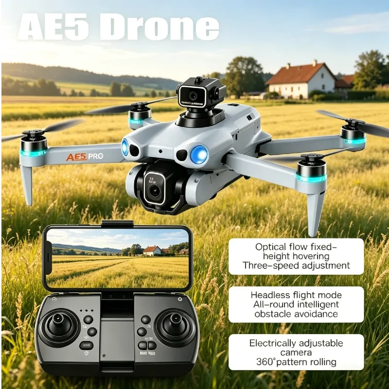 Lenovo AE5 Mini RC Quadcopter 2026 New 8K HD Drone 4.5'' Screen Remote Control 20min Flight Time Headless Mode 360° Flip
Lenovo AE5 Mini RC Quadcopter 2026 New 8K HD Drone 4.5'' Screen Remote Control 20min Flight Time Headless Mode 360° Flip