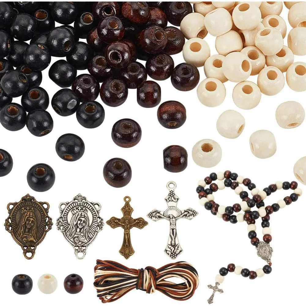 324pcs Rosary Jewelry Making Kit First Communion Necklace Natural Wood Beads Making Set Cross Centerpiece making kit
324pcs Rosary Jewelry Making Kit First Communion Necklace Natural Wood Beads Making Set Cross Centerpiece making kit