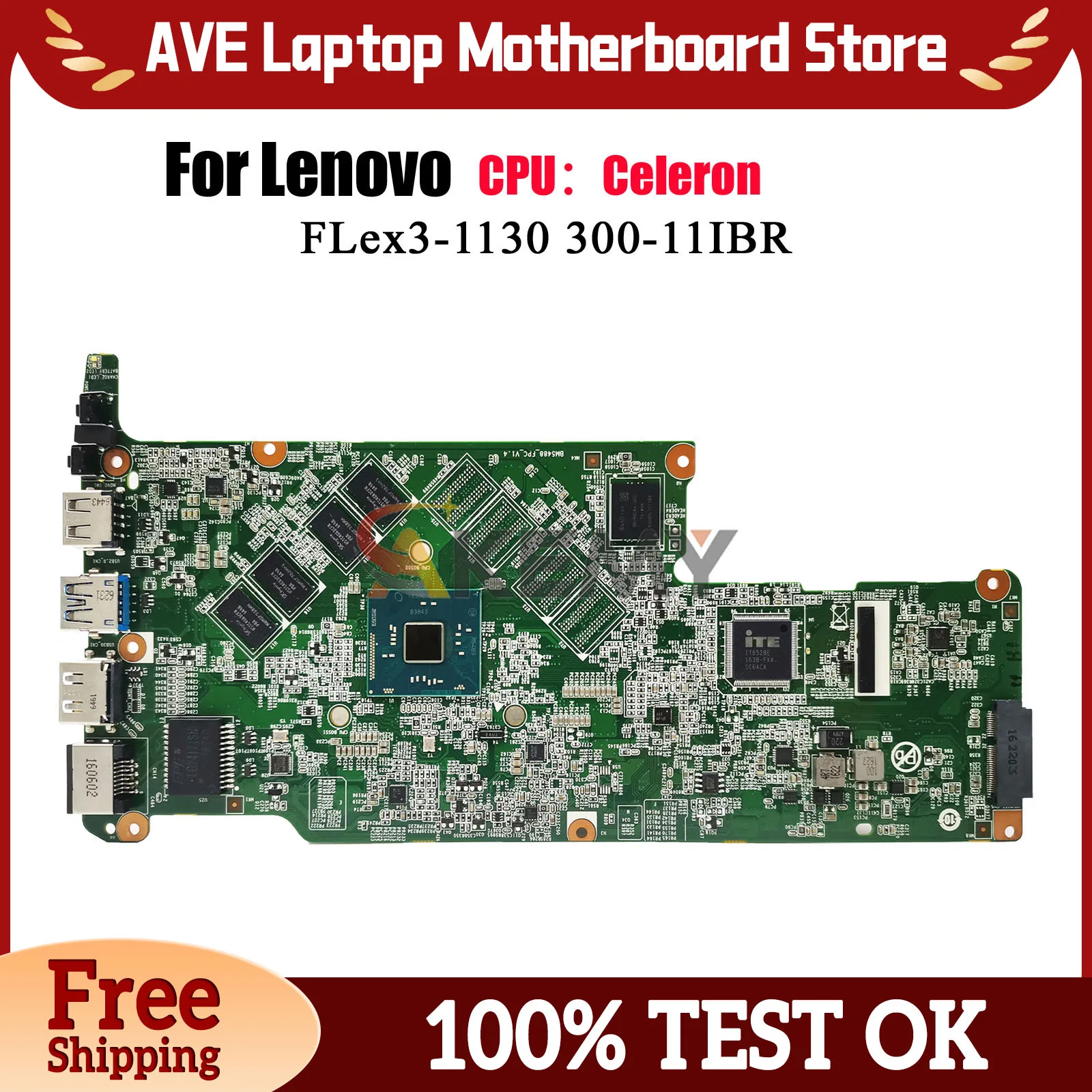 FLex3-1130 для Lenovo Yoga 300-11IBR 300S-11IBR Материнская плата для ноутбука с процессором N3050 N3060 2 ГБ ОЗУ 64 ГБ SSD 100% полностью протестировано
FLex3-1130 для Lenovo Yoga 300-11IBR 300S-11IBR Материнская плата для ноутбука с процессором N3050 N3060 2 ГБ ОЗУ 64 ГБ SSD 100% полностью протестировано