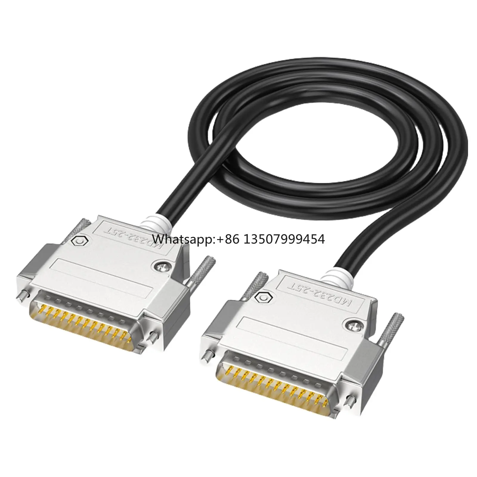 DB25 Extension Cable, 26AWG 25Pin Double Shielding Wire High Resistance PVC, Black Various Length Metal Shell Data Cable
DB25 Extension Cable, 26AWG 25Pin Double Shielding Wire High Resistance PVC, Black Various Length Metal Shell Data Cable