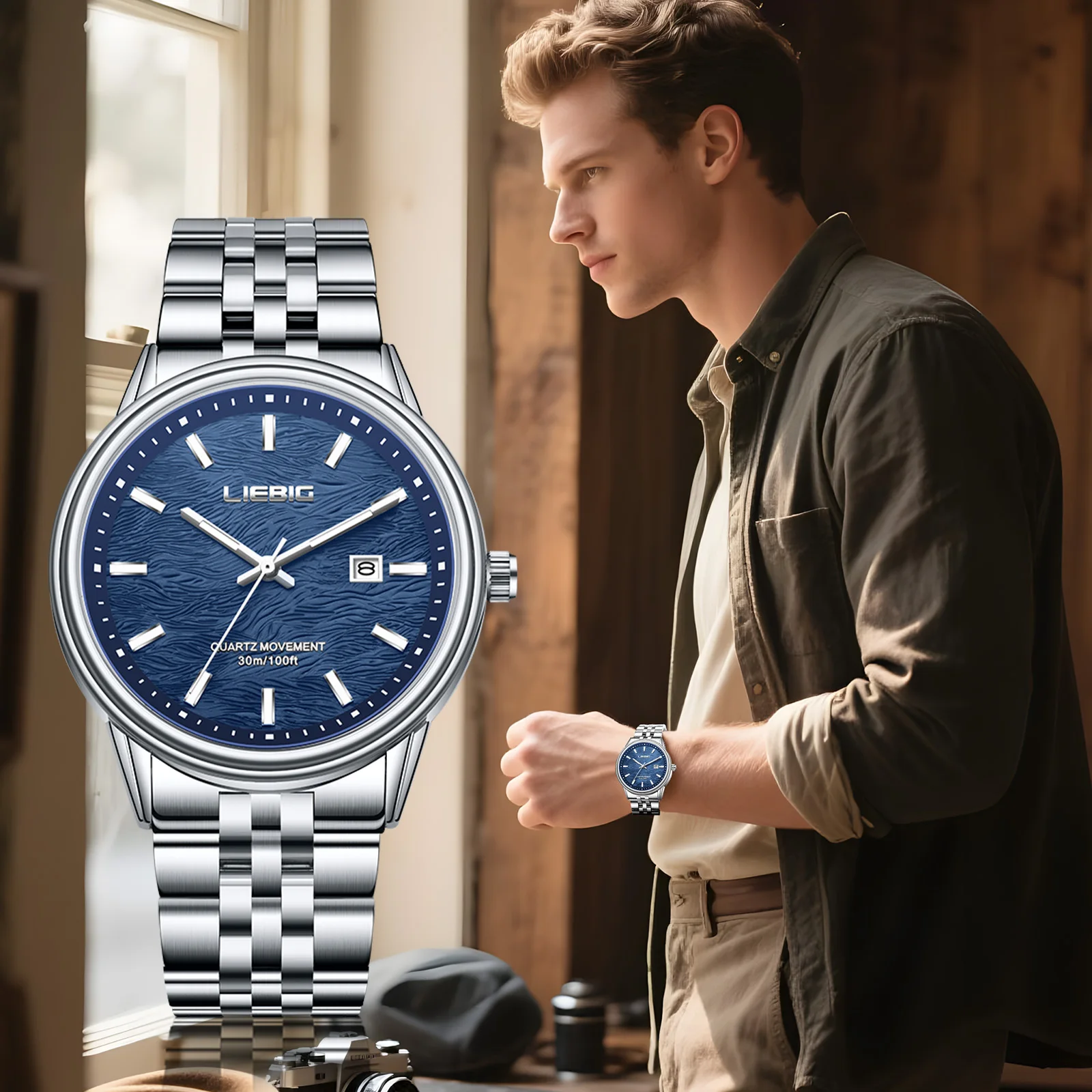 LIEBIG Stainless Steel Strip Luxury Quartz Watch Fashion Business Classic Watch Waterproof Wristwatch For Men Women Reloj Hombre
LIEBIG Stainless Steel Strip Luxury Quartz Watch Fashion Business Classic Watch Waterproof Wristwatch For Men Women Reloj Hombre